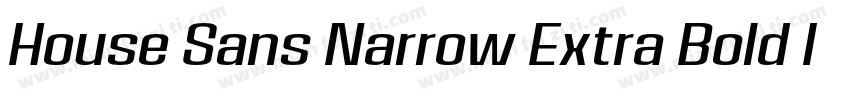 House Sans Narrow Extra Bold Italic字体转换